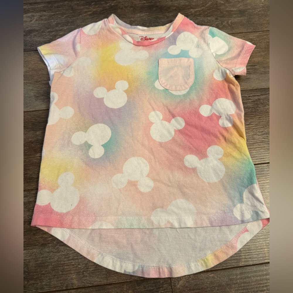 Disney Kids Rainbow Mickey Mouse T-Shirt youth small 6/7